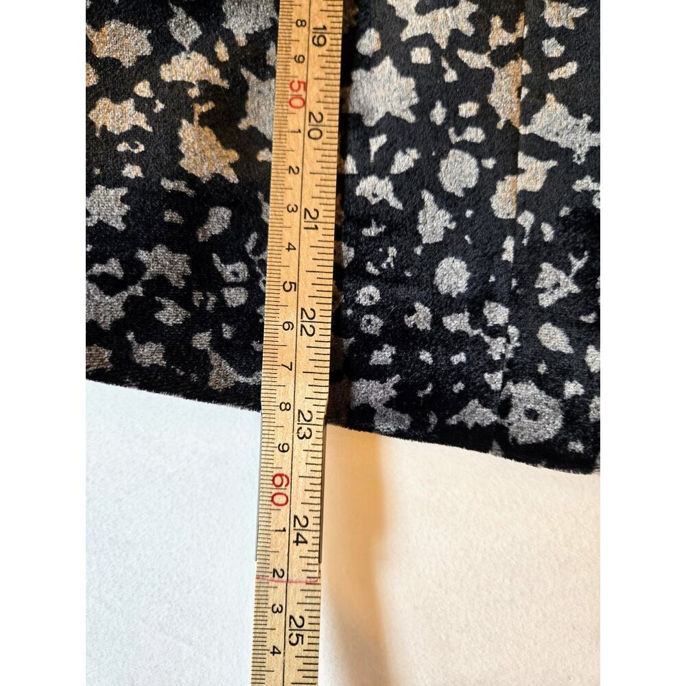 Elevenses by Anthropologie Femme Size 6 Black Velvet Blazer Button Front Lined - Picture 12 of 13